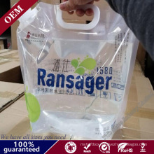 Custom Printed Soy Milk Packaging Plastic Stand up Bag with Resealable Spout/Suction Nozzle